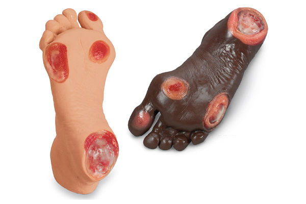 simulador de pie geriatrico con ulceras